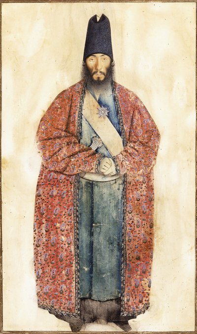 已故山姆·汗·伊尔卡尼（Sam Khan Ilkhani）的肖像，十九世纪 作者 波斯学校