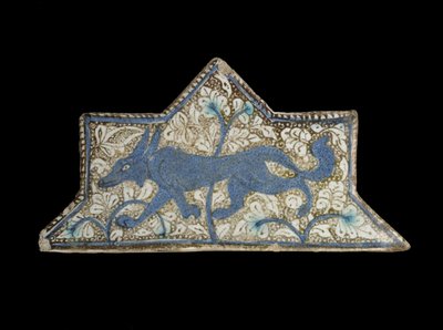 瓷砖，伊朗，Il-Khanid王朝，13世纪末至14世纪初（陶瓷） 作者 Persian School