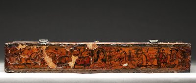 描绘神圣家族的工具箱，约1830年（混合媒体）。 作者 波斯学校