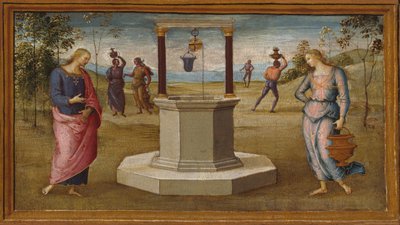 基督和撒玛利亚的女人，150005。 作者 Perugino