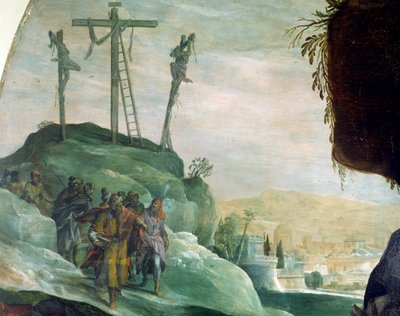 Calvary, detail from Deposition from Cross by Peter Candid (1548-1628), oil on canvas, 294x177 cm   1462989   zh       chinese Successfully Translated  Original: Illustration for the Adventures of Baron Munchausen (engraving) Translat: Illustration for the 作者 彼得 (1548-1628) 坦率