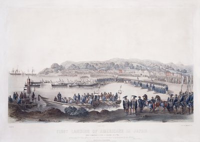 1853年7月14日，美国人首次登陆日本在戈尔哈马， 作者 彼得·伯恩哈德·威廉·海涅