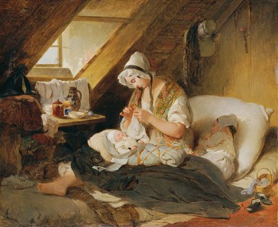 贫穷官员的寡妇，1836年。 作者 彼得·芬迪