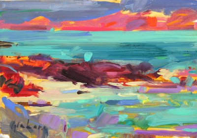 在海岸上，爱奥纳，2012年 作者 彼得格雷厄姆（当代）