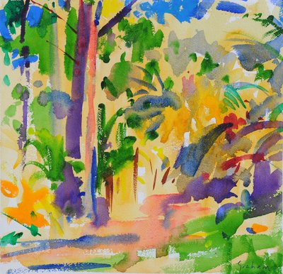 Maui Rainforest, 2023 (watercolour) 作者 彼得·格雷厄姆