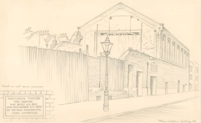 伦敦马里波恩剧院，Mulready街（原为小教堂街）剧院后方 作者 彼得·杰克逊