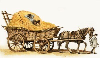黄飞鸿...一百年前的乡村生活。乘坐Haycart 作者 彼得·杰克逊
