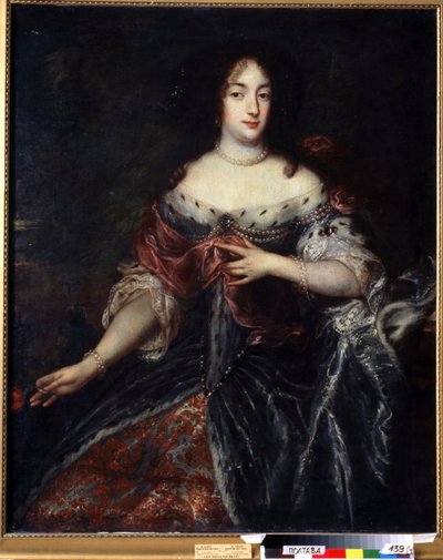 法国女王亨丽埃塔-玛丽亚肖像（1609-1669 年）法国女王亨丽埃塔-玛丽亚肖像（1609-1669 年）。由彼得-莱利爵士（1618-1680 年）绘制。英国艺术，巴洛克风格。布面油画。乌克兰波尔塔瓦地区艺术博物馆 作者 彼得·莱利