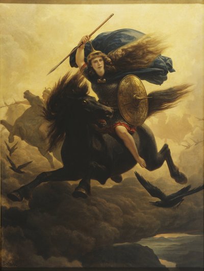 Les valkyries - The Walkueren (Valkyrien), by Arbo, Peter Nicolai (1831-1892). Oil on canvas 作者 彼得·尼古拉·阿尔博
