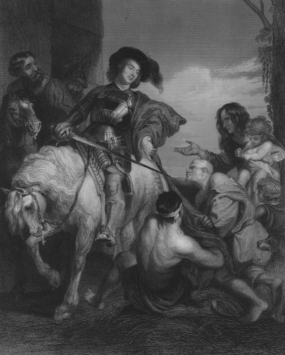 St Martin Dividing His Cloak (engraving) 作者 彼得·保罗（后）鲁本斯
