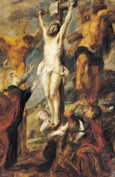 基督在两个盗贼之间，c.1635 作者 Peter Paul Rubens