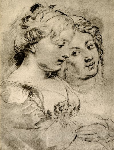 两个女孩的详细研究 作者 Peter Paul Rubens