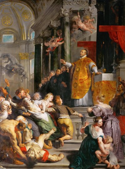 Les miracles de Saint Ignace de Loyola (1491-1553) - The Wonder of Saint Ignatius of Loyola - Pieter Paul Rubens (1577-1640). Oil on canvas, c. 1617-1618. Dimension : 535x395 cm. Art History Museum, Vienne 作者 彼得·保罗·鲁本斯