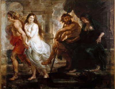 Orphee 和 Eurydice 由 Peter Paul (Pierre-Paul) Rubens（或 Peter Paul 或 Petrus Paulus）（1577-1640）1636 年绘制。 194x245 厘米马德里，普拉多博物馆 作者 彼得·保罗·鲁本斯