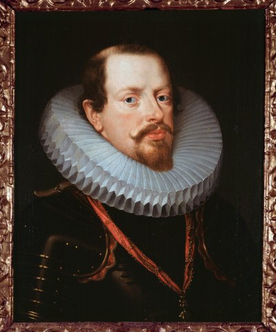 Portrait of a flemish gentleman with a ruff (oil on canvas) 作者 彼得·保罗·鲁本斯
