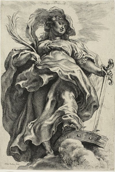 Saint Catherine of Alexandria 作者 彼得·保罗·鲁本斯