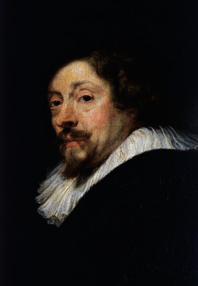 自画像，细节，约1638年（布面油画）。 作者 Peter Paul Rubens