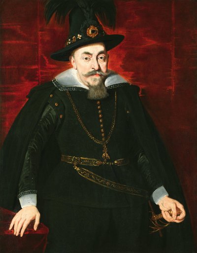 Sigismund III Vasa，波兰和瑞典国王以及立陶宛大公 - 波兰国王 Sigismund III Vasa（1566-1632 年）的肖像，由鲁本斯、彼得·保罗（1577-1640 年）绘制。 布面油画 作者 彼得·保罗·鲁本斯