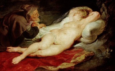 隐士和沉睡的当归，1626-28（小组） 作者 Peter Paul Rubens