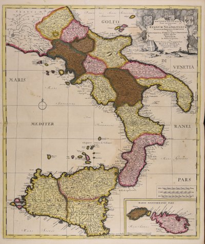 Continentis Italiae pars australior sive regnum Neapolitanum Hispaniae obediens subdivisum in suos districtus terras atque principatus quibus adjectae Sicilia in valles tripartita et contra Turcas ejus propugnaculum Malta insula 作者 彼得·申克