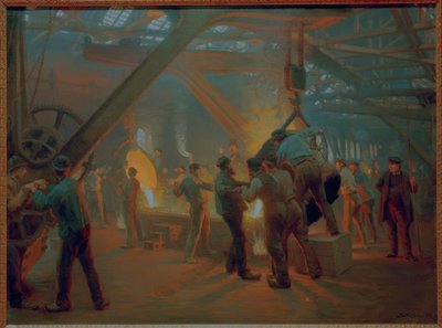 在Burmeister＆Wain的铸铁厂 作者 Peder Severin Krøyer