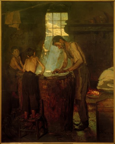 意大利乡村帽子制造商。空 作者 Peder Severin Krøyer