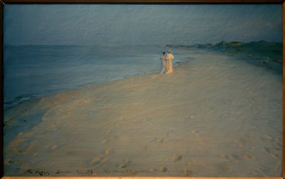 夏天的夜晚，在南部的海滩，斯卡恩 作者 Peder Severin Krøyer