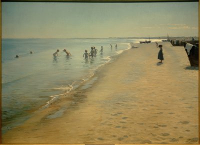 斯卡恩南海滩的夏日 作者 Peder Severin Krøyer