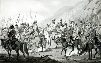 俄罗斯哥萨克的不同部落在行军秩序中，1813年 作者 Peter von Hess