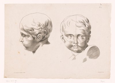 两个孩子的头
大自然绘画原理，第五部分（系列名称）
Vème Cahier De Principes Dessiné d