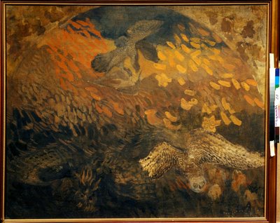“La nuit”（夜晚）Peinture de Pyotr Savvich Utkin (1877-1934) 画布上的蛋彩画 1904 Dim 103x124 cm 私人收藏 作者 彼得·萨维克·乌特金