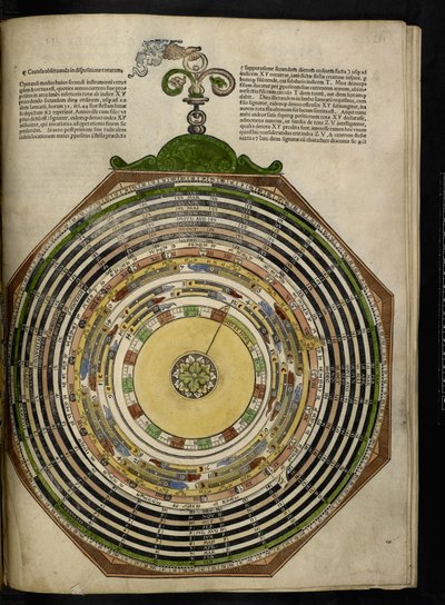 地图 C.6.d.5. f.27r Volvelle "Astronomicum Caesareum... 作者 彼得（后）阿皮努斯