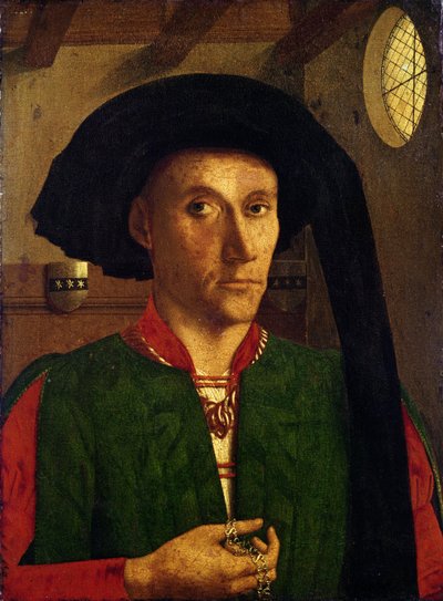 Edward Grimston（木材上的油） 作者 Petrus Christus