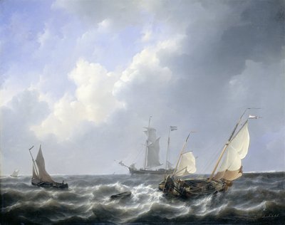 斯豪文岛附近泽兰水域的海景 作者 彼得·约翰内斯·斯科特尔