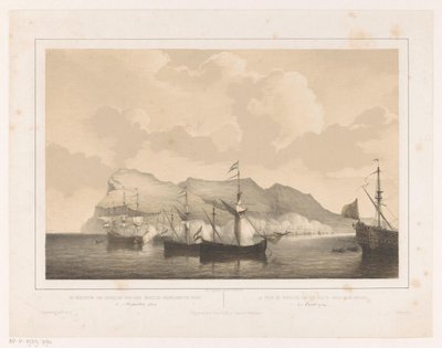 攻占直布罗陀
1704 年 8 月 3 日英荷舰队攻占直布罗陀/La prise de Gibraltar par un flotte Anglo-Neerlandaise（标题见实物） 作者 彼得·约翰内斯·斯科特尔