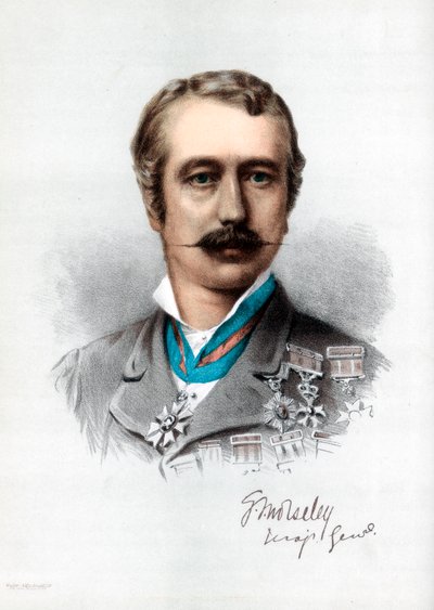 石榴石约瑟夫·沃尔瑟利（Garnet Joseph Wolseley），沃尔瑟利第一子爵，爱尔兰裔英国士兵，卒于1890年。 作者 皮特和加尔平·卡塞尔