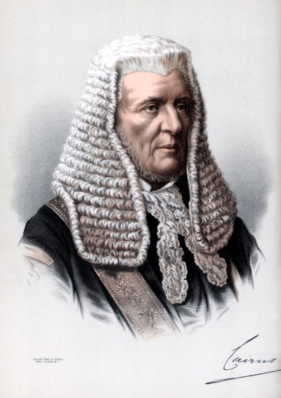 休·恩·卡蒙特·凯恩斯（Hugh NcCalmont Cairns），第一任伯爵·凯恩斯，大不列颠大臣，大约在1890年。 作者 皮特和加尔平·卡塞尔