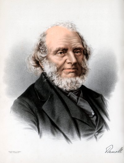 约翰·罗素（John Russell），第一位伯爵·拉塞尔（Earl Russell），英国辉格党和自由派政治家，建于1890年。 作者 皮特和加尔平·卡塞尔
