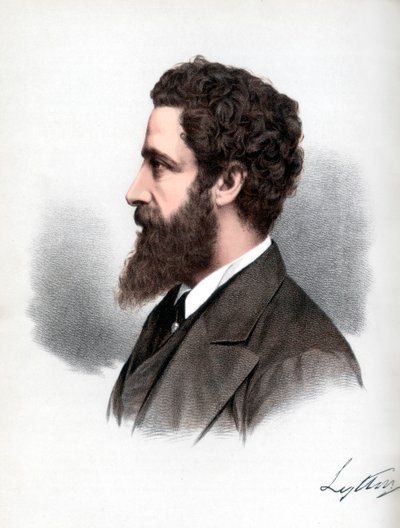 罗伯特·布尔沃·利顿（Robert Bulwer-Lytton），利顿第一伯爵，英国诗人和政治家，建于1890年。 作者 皮特和加尔平·卡塞尔