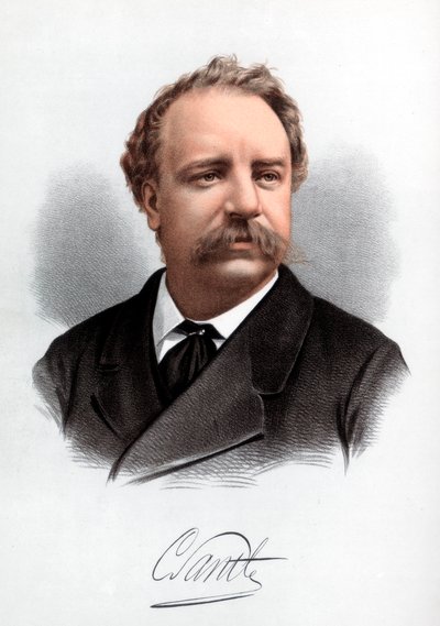 英国歌唱家查尔斯·桑特利爵士（Charles Santley），大约在1890年。 作者 皮特和加尔平·卡塞尔
