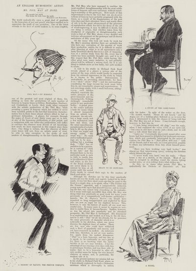 一位英国幽默艺术家，Phil May先生在家 作者 Phil May