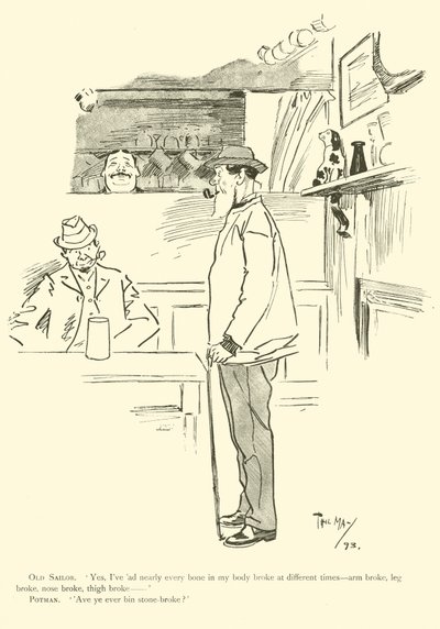 Phil May 的卡通，来自 1890 年代（石版画） 作者 菲尔·梅