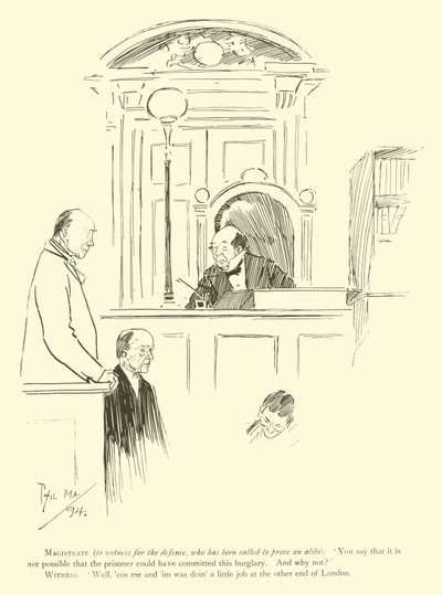 Phil May 的卡通，来自 1890 年代（石版画） 作者 菲尔·梅