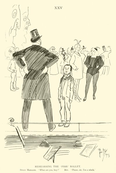 Phil May 的卡通，来自 1890 年代（石版画） 作者 菲尔·梅