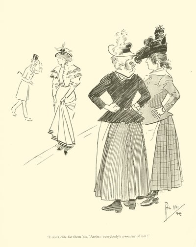 Phil May 的卡通，来自 1890 年代（石版画） 作者 菲尔·梅