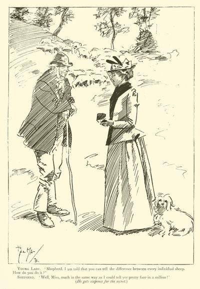 菲尔-梅的漫画，来自19世纪90年代（石印）。 作者 菲尔·梅