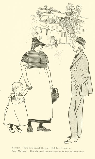 菲尔·梅 (Phil May) 的卡通画，来自 1890 年代（石版画） 作者 菲尔·梅