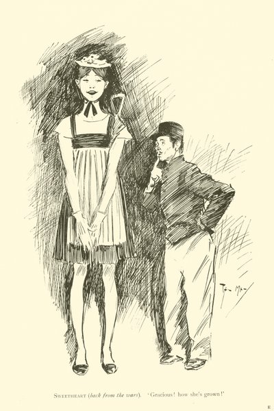 菲尔·梅 (Phil May) 的卡通画，来自 1890 年代（石版画） 作者 菲尔·梅