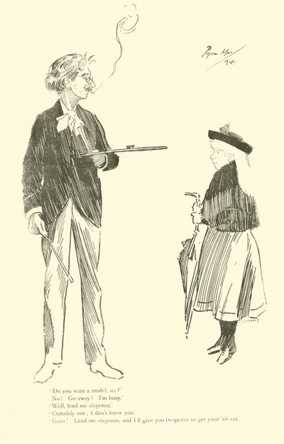Cartoon by Phil May, from the 1890s (litho) 作者 菲尔·梅