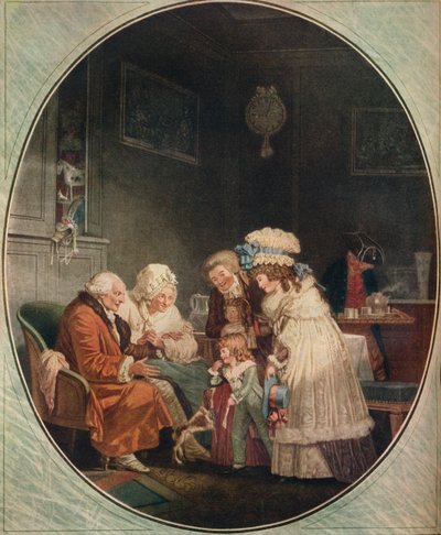 Le Compliment ou La Matinee Du Jour De Lan，1887年，1916年 作者 Philibert Louis Debucourt